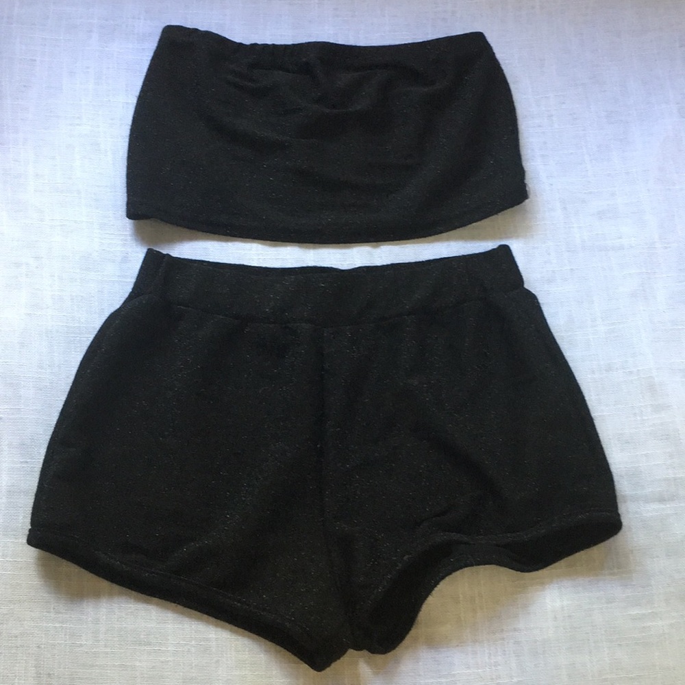 Sparkling black mini set